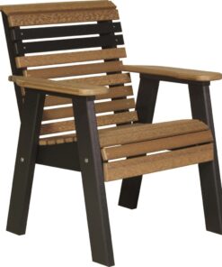 2' Plain Poly Bench (Antique Mahogany & Black) - Luxcraft