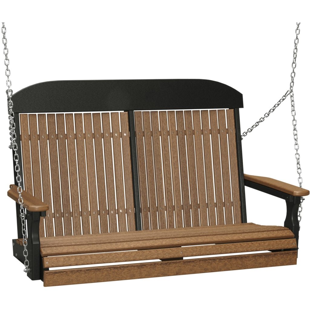 LuxCraft 4' Classic Poly Swing 1 Classic-Poly-Swing-Antique-Mahogany-Black
