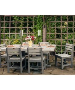 LuxCraft Poly 4' x 6' Rectangular Table Set with 6 - Island Side Chairs