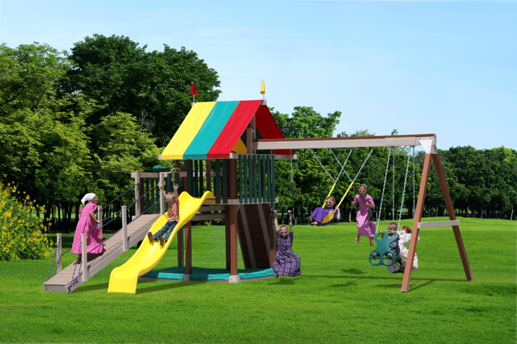 #475 Golden Retreat Swing Set - Poly 1 #475 Poly Golden Retreat Swingset