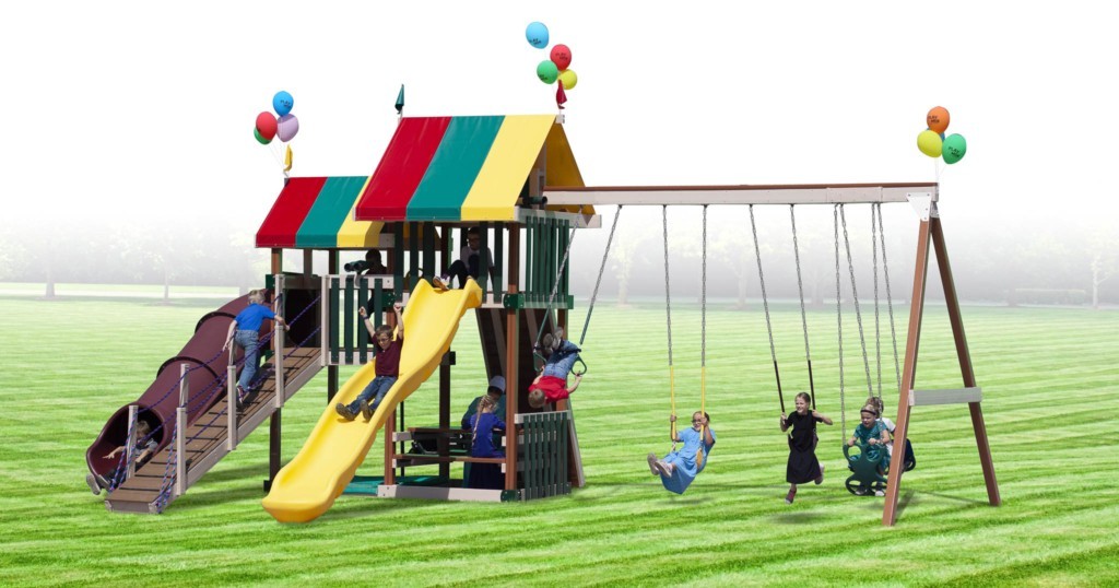 #549 Backyard Retreat Swing Set - Poly 1 #549 Backyard Retreat Swing Set - Poly