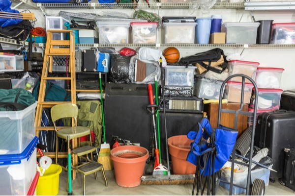 cluttered room
